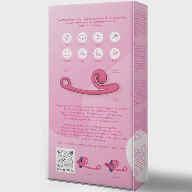 SNAIL VIBE - VIBRATEUR COURBE ROSE - 7eme ciel