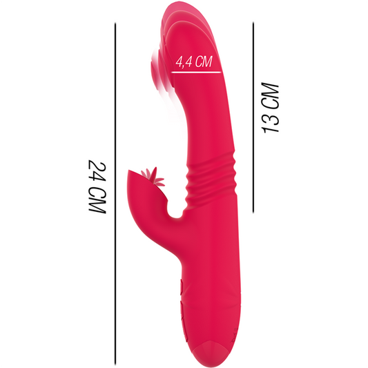 INTENSE - VIBRATEUR UP & DOWN RECHARGEABLE MULTIFONCTION DUA AVEC LANGUE ROUGE - 7eme ciel