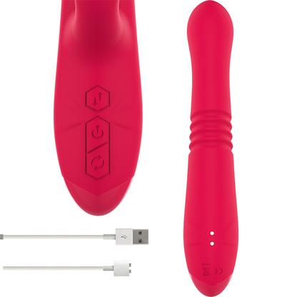 INTENSE - VIBRATEUR UP & DOWN RECHARGEABLE MULTIFONCTION DUA AVEC LANGUE ROUGE - 7eme ciel