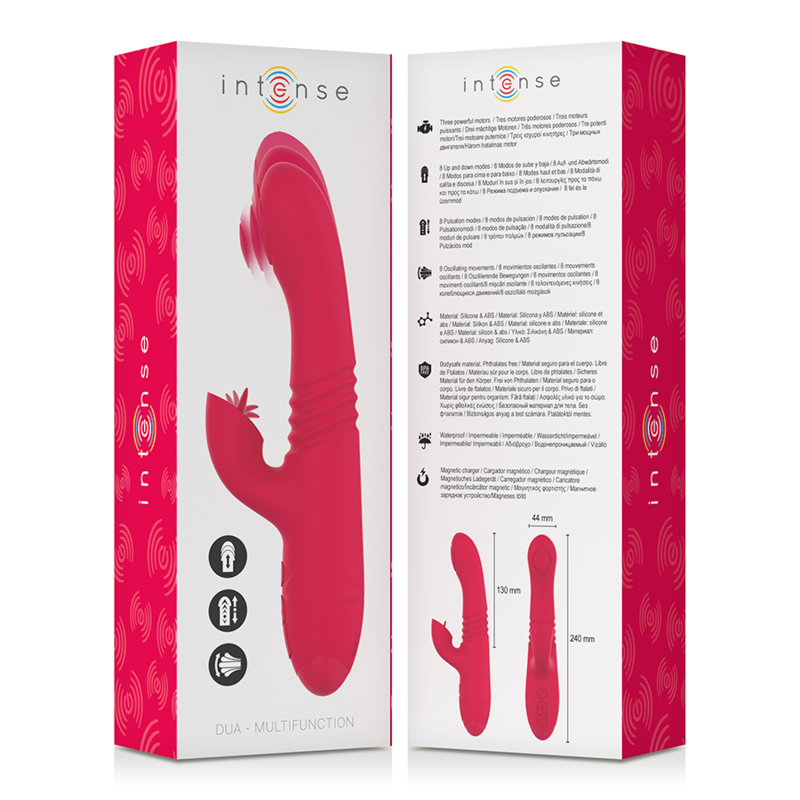 INTENSE - VIBRATEUR UP & DOWN RECHARGEABLE MULTIFONCTION DUA AVEC LANGUE ROUGE - 7eme ciel