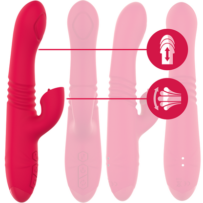 INTENSE - VIBRATEUR UP & DOWN RECHARGEABLE MULTIFONCTION DUA AVEC LANGUE ROUGE - 7eme ciel