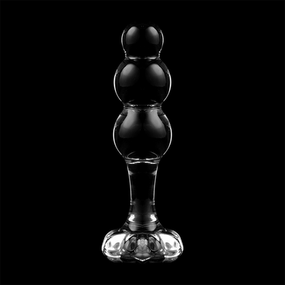 NEBULA SERIES BY IBIZA - MODÈLE 1 BOUCHON EN VERRE BOROSILICATE TRANSPARENT 10.5 CM -O- 3 CM
