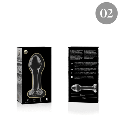 NEBULA SERIES BY IBIZA - PLUG ANAL MODÈLE 2 VERRE BOROSILICATE CLAIR 11 CM -O- 3.5 CM