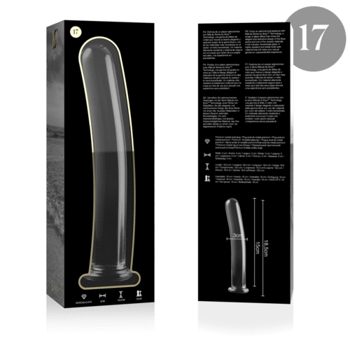 NEBULA SERIES BY IBIZA - MODÈLE 17 GODE EN VERRE BOROSILICATE CLAIR 18.5 CM -O- 3 CM