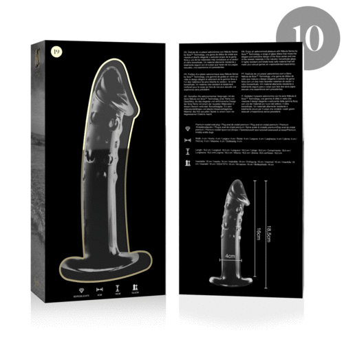 NEBULA SERIES BY IBIZA - MODÈLE 19 GODE EN VERRE BOROSILICATE CLAIR 18.5 CM -O- 4 CM
