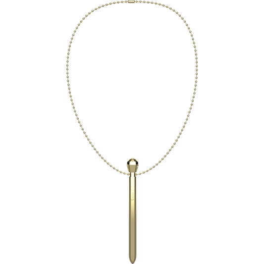 IBIZA - STIMULATEUR DE POCHE CLITO COLLIER CHARGEUR USB 12 MODES DE VIBRATION DORÉ 12,2 X 1,5