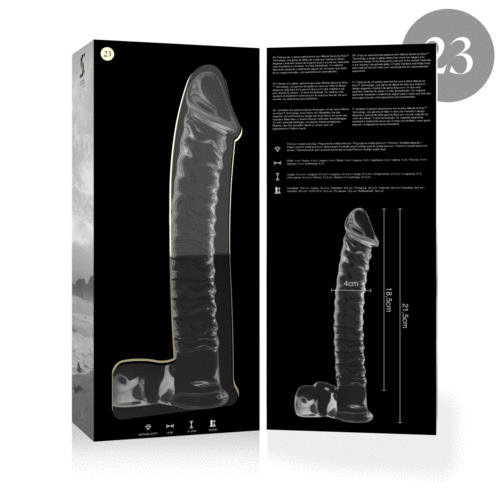 NEBULA SERIES BY IBIZA - MODÈLE 23 GODE EN VERRE BOROSILICATE CLAIR 21.5 CM -O- 4 CM