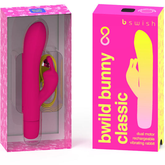 B SWISH - VIBRATEUR RECHARGEABLE CLASSIQUE BWILD BUNNY INFINITE SILICONE ROSE - 7eme ciel