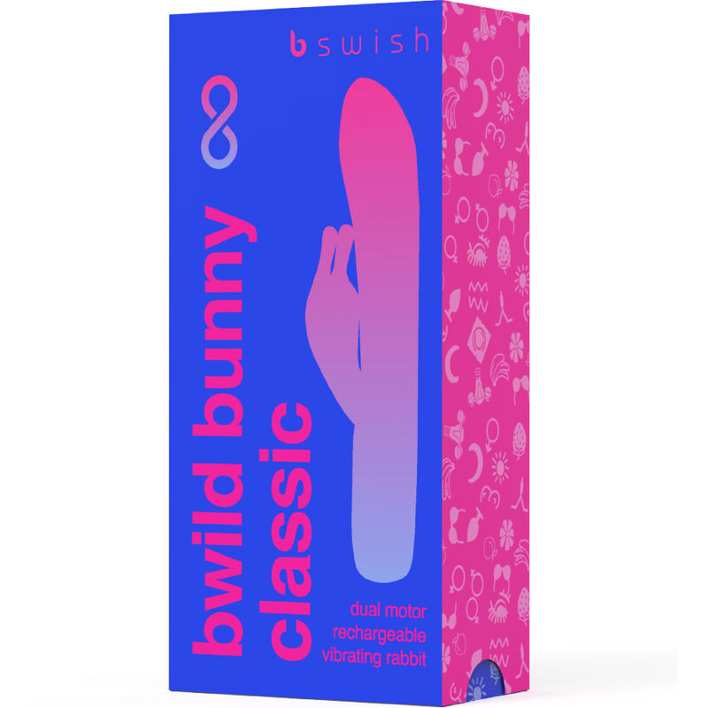 B SWISH - VIBRATEUR RECHARGEABLE CLASSIQUE BWILD BUNNY INFINITE SILICONE BLEU - 7eme ciel
