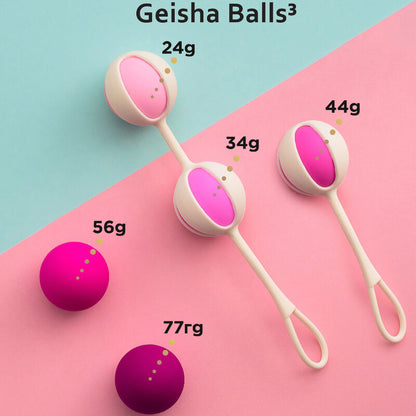 G-VIBE - SET 5 BOULES DE GEISHA3 ROSE - 7eme ciel
