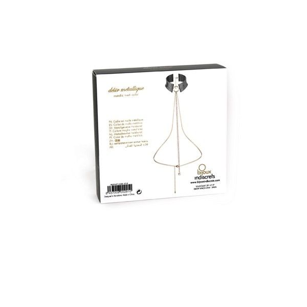 BIJOUX - DÉSIR MÉTALLIQUE COLLIER MÉTALLISÉ NOIR - 7eme ciel
