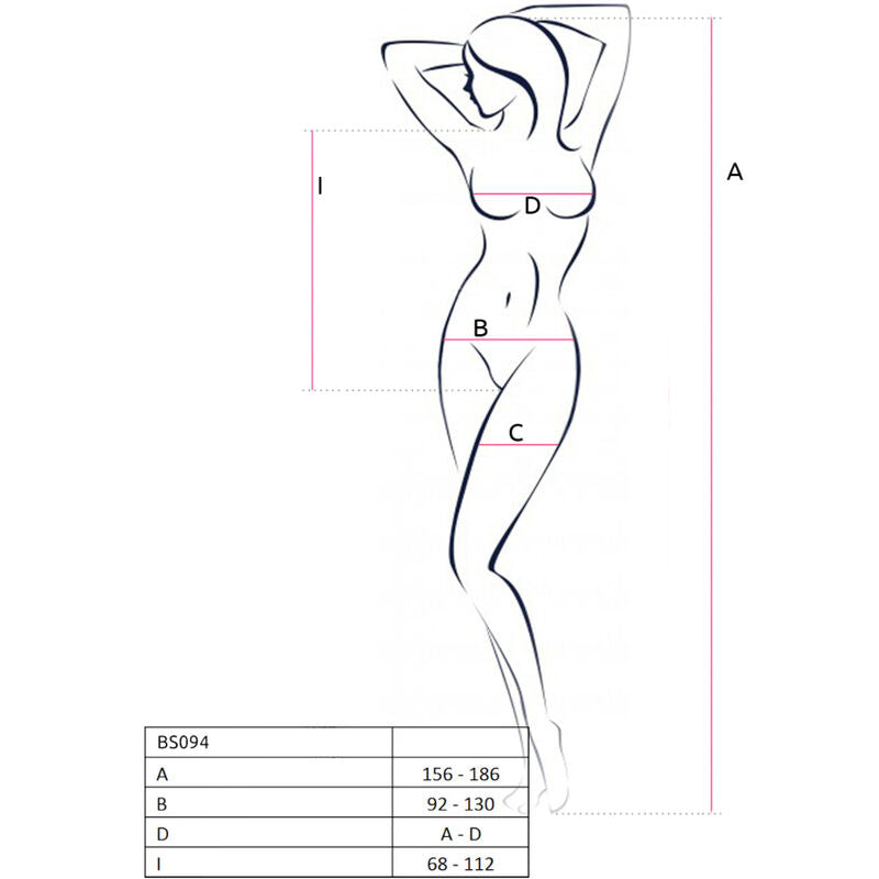 PASSION - BS094 BODYSTOCKING NOIR TAILLE UNIQUE - 7eme ciel