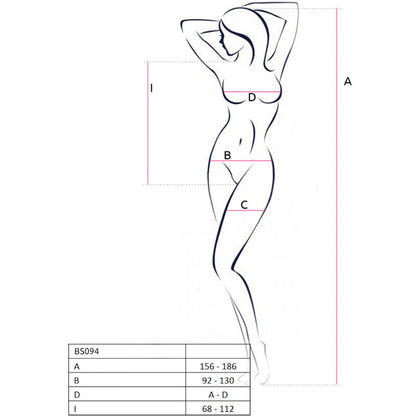 PASSION - BS094 BODYSTOCKING NOIR TAILLE UNIQUE - 7eme ciel