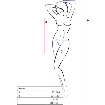 PASSION - BS097 BODYSTOCKING NOIR TAILLE UNIQUE - 7eme ciel