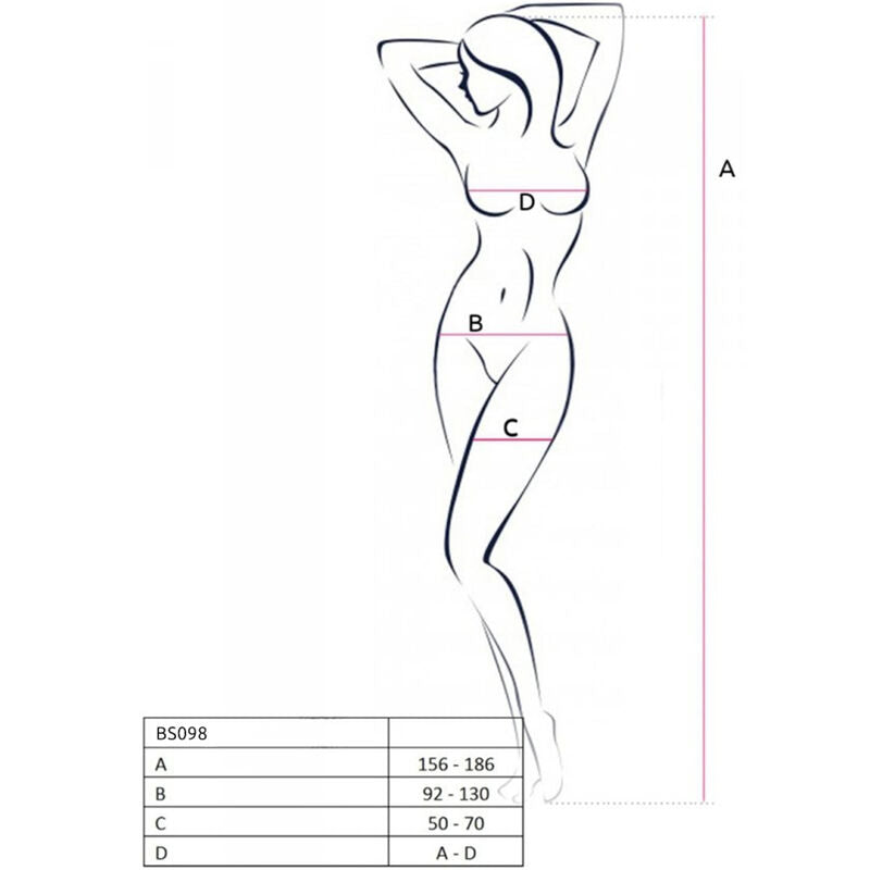 PASSION - BS098 BODYSTOCKING NOIR TAILLE UNIQUE - 7eme ciel