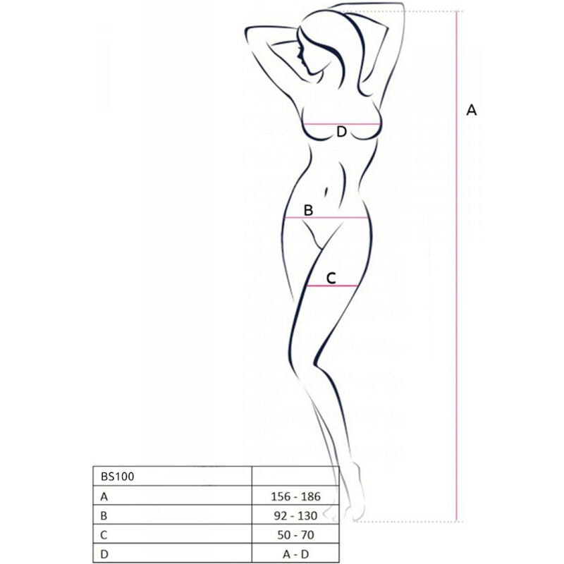 PASSION - BODYSTOCKING BS100 NOIR TAILLE UNIQUE - 7eme ciel