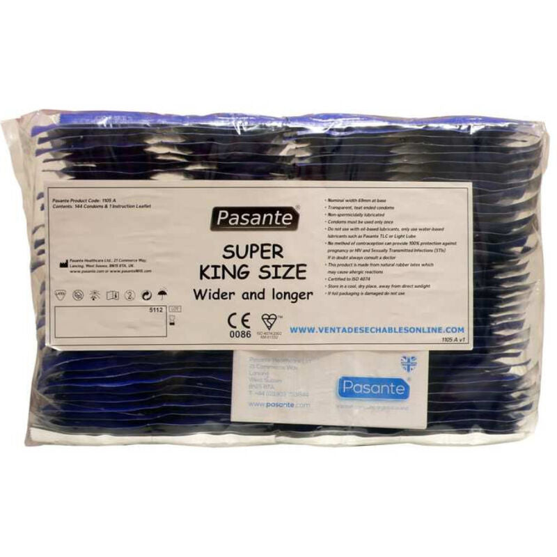 PASANTE - PRÉSERVATIFS TAILLE SUPER KING SAC 144 UNITÉS - 7eme ciel