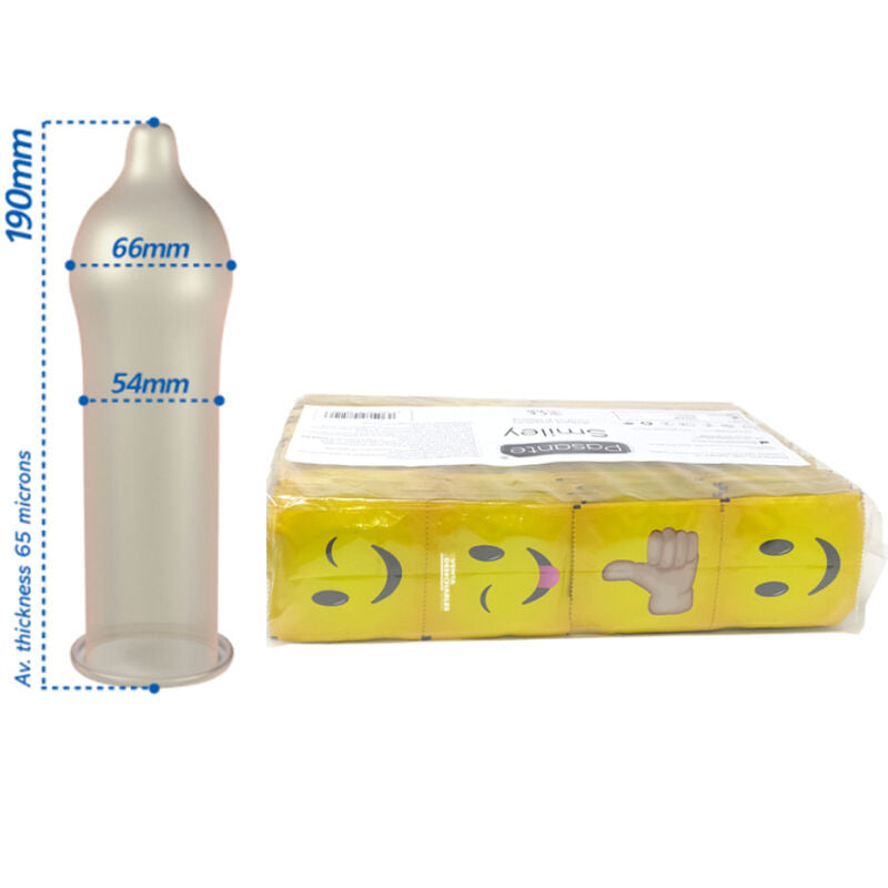 PASANTE - PRÉSERVATIFS SMILEY SAC 144 UNITÉS - 7eme ciel