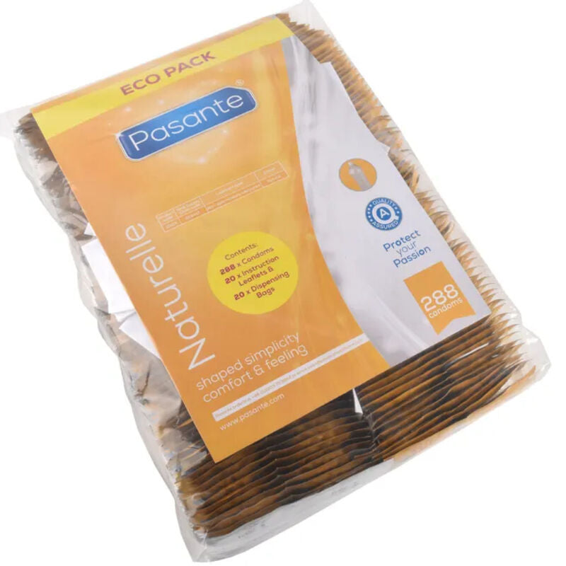 PASANTE - PRÉSERVATIFS ECO PACK NATURELLE SAC 288 UNITÉS - 7eme ciel
