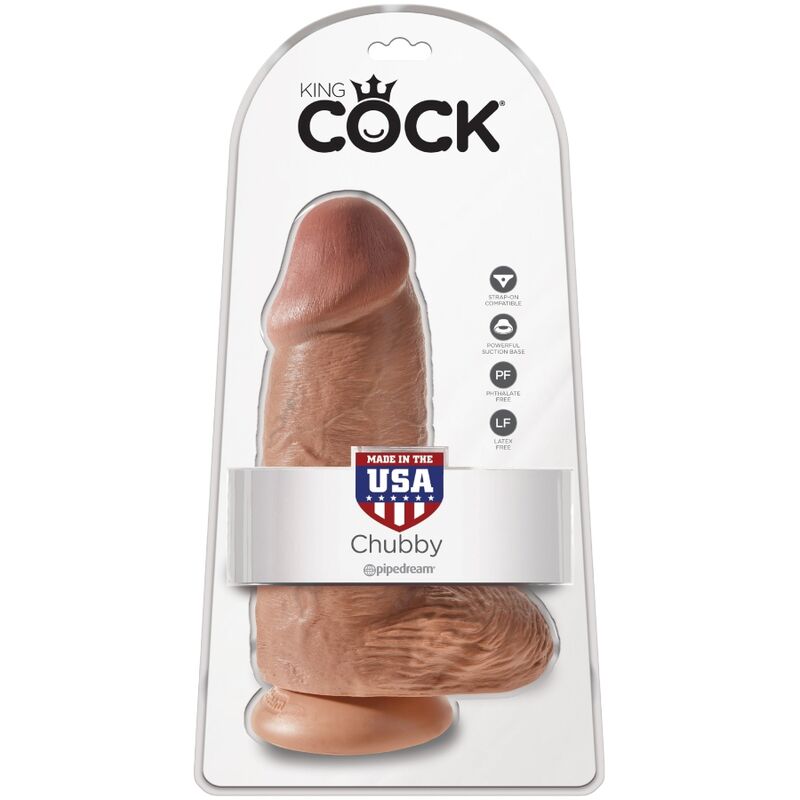 KING COCK - PÉNIS RÉALISTE CHUBBY 23 CM CARAMEL - 7eme ciel