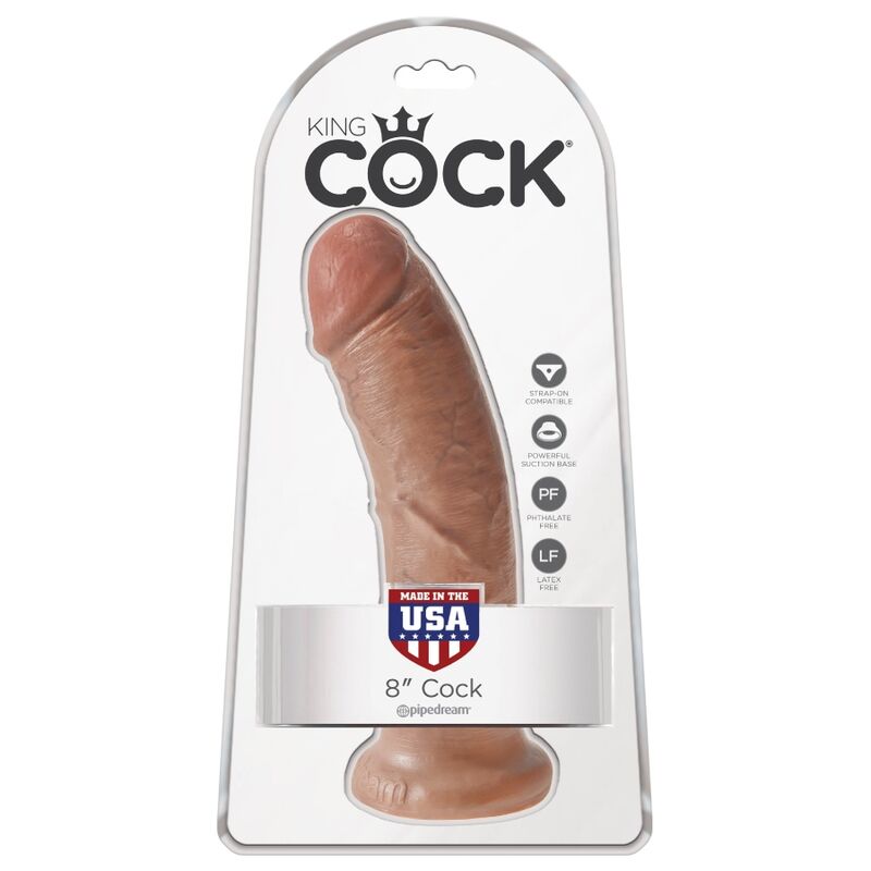 KING COCK - PÉNIS RÉALISTE 19.5 CM CARAMEL - 7eme ciel