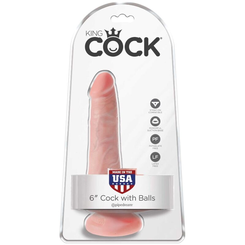 KING COCK - PÉNIS RÉALISTE AVEC BOULES 13.5 CM LÉGÈRES - 7eme ciel