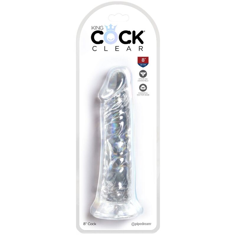 KING COCK - PÉNIS RÉALISTE CLAIR 19.7 CM TRANSPARENT - 7eme ciel
