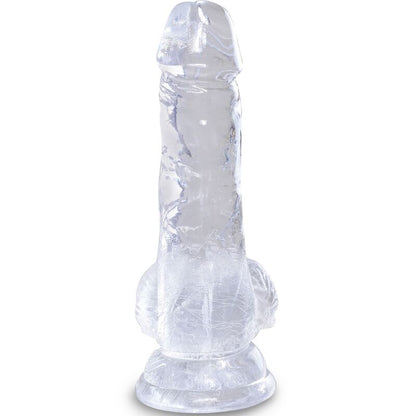 KING COCK - CLEAR PÉNIS RÉALISTE AVEC BOULES 10.1 CM TRANSPARENT - 7eme ciel