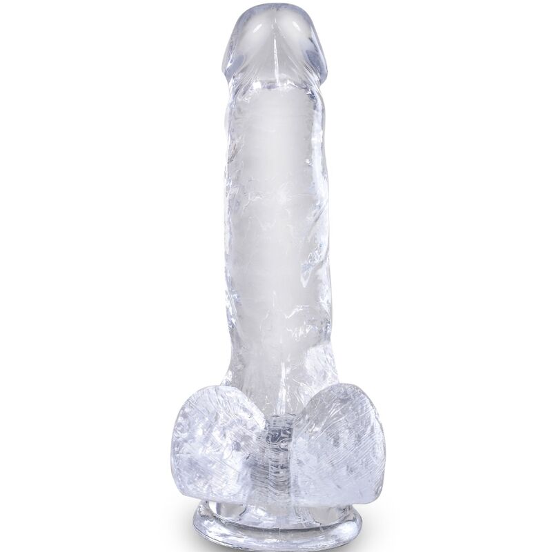 KING COCK - CLEAR PÉNIS RÉALISTE AVEC BOULES 13.5 CM TRANSPARENT - 7eme ciel
