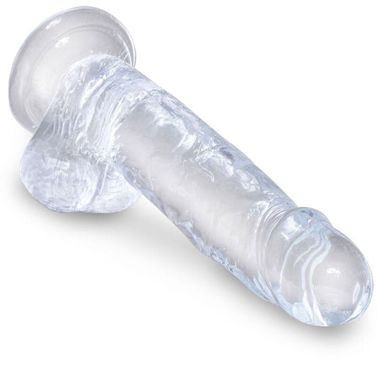 KING COCK - CLEAR PÉNIS RÉALISTE AVEC BOULES 15.2 CM TRANSPARENT - 7eme ciel