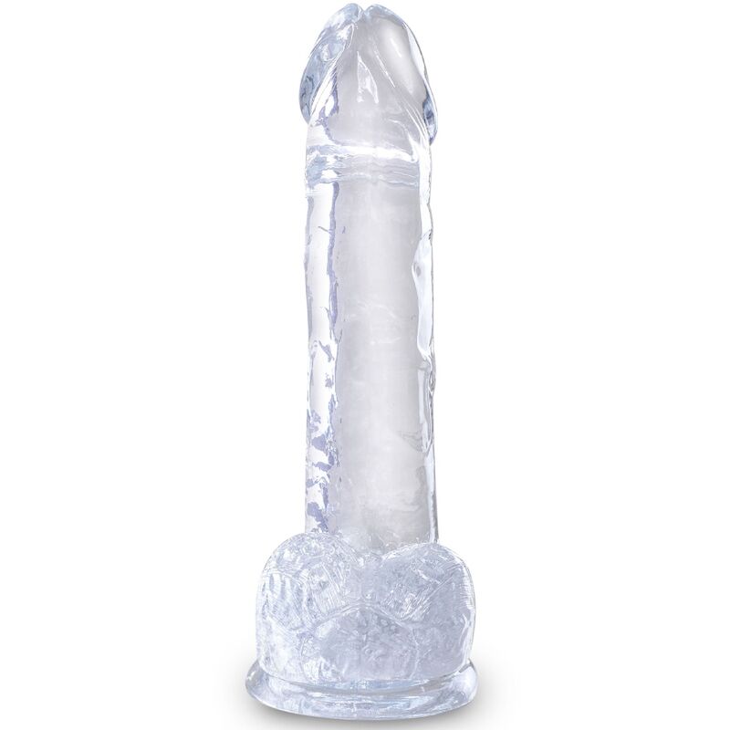 KING COCK - CLEAR PÉNIS RÉALISTE AVEC BOULES 15.2 CM TRANSPARENT - 7eme ciel
