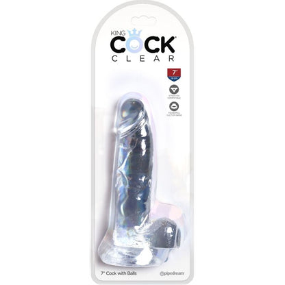 KING COCK - CLEAR PÉNIS RÉALISTE AVEC BOULES 15.2 CM TRANSPARENT - 7eme ciel