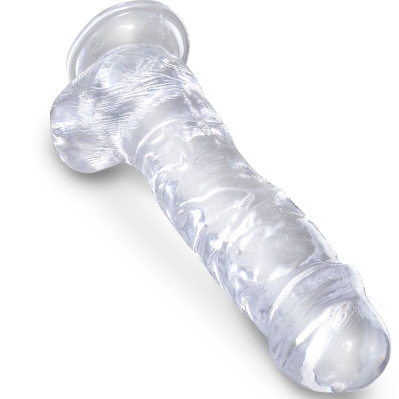 KING COCK - CLEAR PÉNIS RÉALISTE AVEC BOULES 16.5 CM TRANSPARENT - 7eme ciel