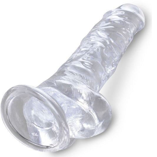 KING COCK - CLEAR PÉNIS RÉALISTE AVEC BOULES 16.5 CM TRANSPARENT - 7eme ciel