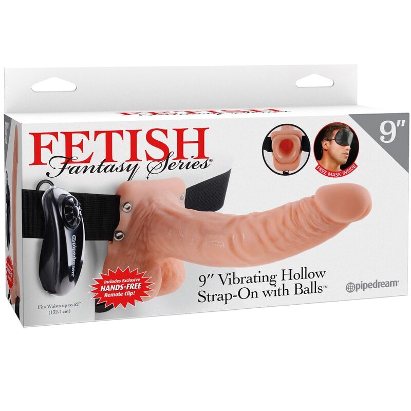 FETISH FANTASY SERIES - HARNAIS RÉGLABLE TÉLÉCOMMANDE PÉNIS RÉALISTE AVEC TESTICULES 23 CM - 7eme ciel