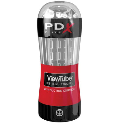 PDX ELITE - MASTURBATEUR STROKER TUBE DE VUE CONTRÔLE ASPIRATION TRANSPARENT - 7eme ciel