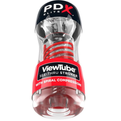 PDX ELITE - STROKER VIEWTUBE 2 SPIRALE COMPRESSION TRANSPARENT - 7eme ciel