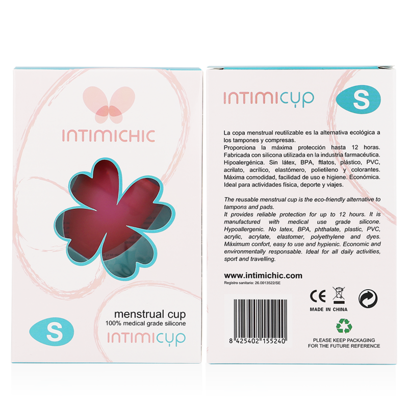 INTIMICHIC - COUPE MENSTRUELLE EN SILICONE MÉDICALE - TAILLE S - 7eme ciel