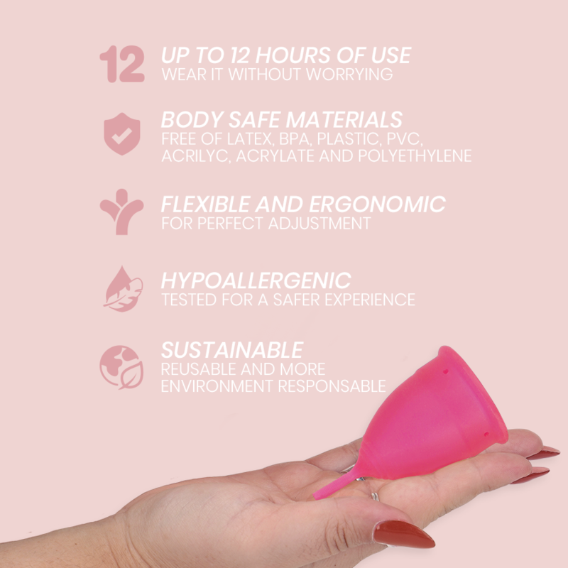 INTIMICHIC - COUPE MENSTRUELLE EN SILICONE MÉDICALE - TAILLE S - 7eme ciel