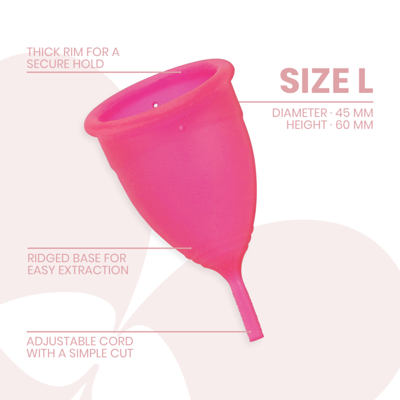 INTIMICHIC - COUPE MENSTRUELLE EN SILICONE MÉDICALE - TAILLE L - 7eme ciel