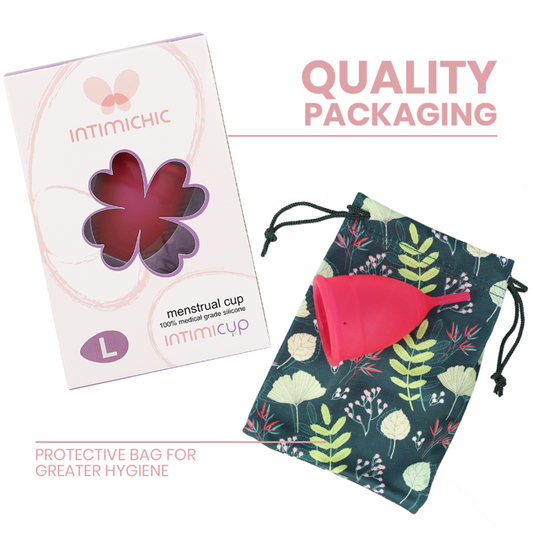 INTIMICHIC - COUPE MENSTRUELLE EN SILICONE MÉDICALE - TAILLE L - 7eme ciel