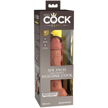 KING COCK - ELITE GODE RÉALISTE EN SILICONE 15.2 CM CARAMEL - 7eme ciel