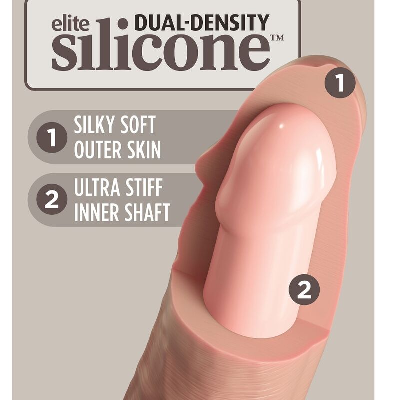 KING COCK - ELITE GODE RÉALISTE EN SILICONE 17.8 CM - 7eme ciel