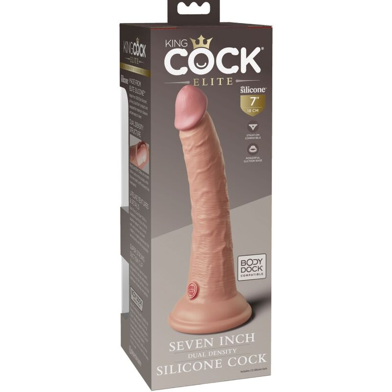 KING COCK - ELITE GODE RÉALISTE EN SILICONE 17.8 CM - 7eme ciel