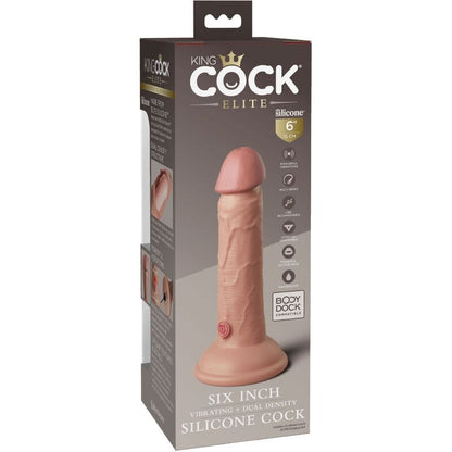 KING COCK - ELITE GODE RÉALISTE VIBRANT & SILICONE 15.2 CM - 7eme ciel