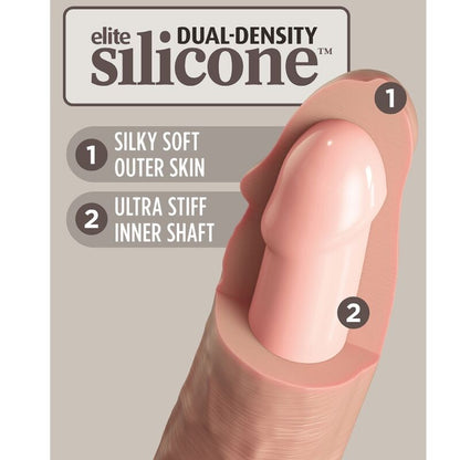 KING COCK - ELITE VIBRATEUR GODE RÉALISTE & TÉLÉCOMMANDE EN SILICONE 17.8 CM - 7eme ciel