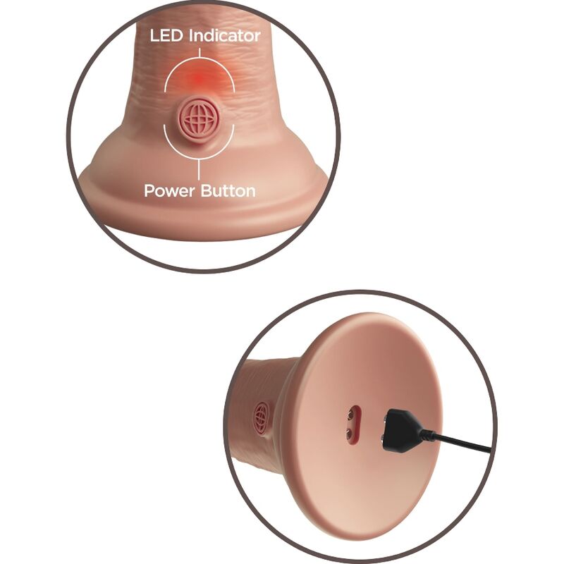 KING COCK - ELITE GODE RÉALISTE VIBRANT & SILICONE 20.3 CM - 7eme ciel