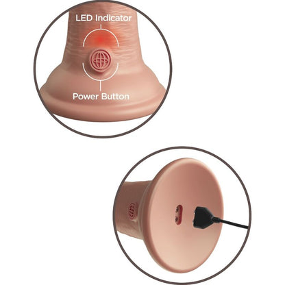 KING COCK - ELITE GODE RÉALISTE VIBRANT & SILICONE 20.3 CM - 7eme ciel