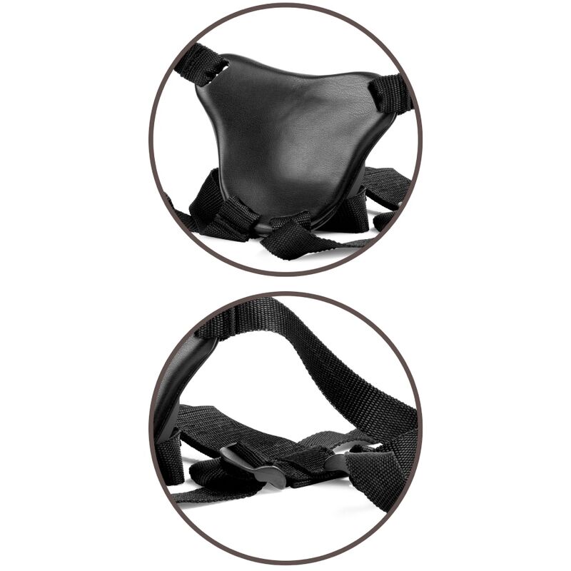 KING COCK - ELITE KIT HARNAIS RÉGLABLE DELUXE ANNEAU AVEC TESTICULES & GODE 20.3 CM - 7eme ciel