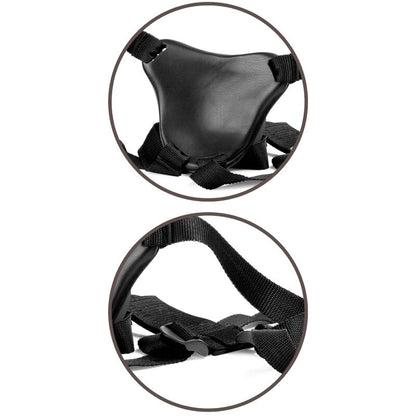 KING COCK - ELITE KIT HARNAIS RÉGLABLE DELUXE ANNEAU AVEC TESTICULES & GODE 20.3 CM - 7eme ciel